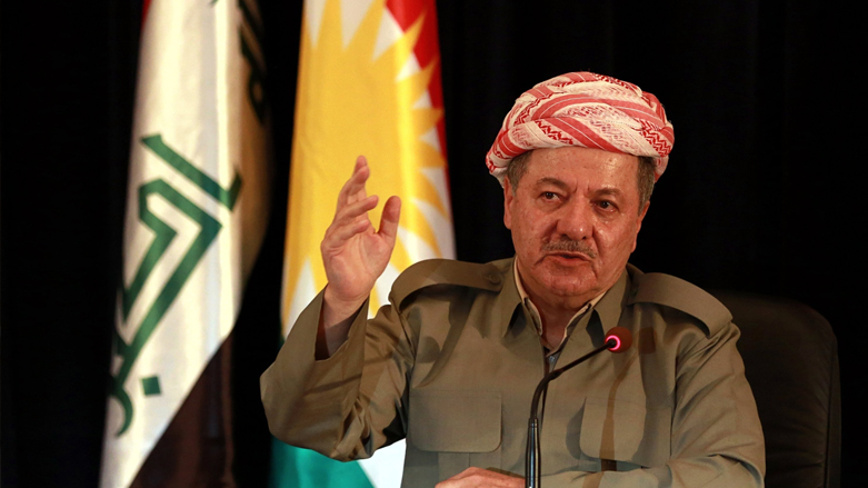 KDP President Masoud Barzani speaks during a press conference in capital Erbil, Sept. 24, 2017. (Photo: AP)