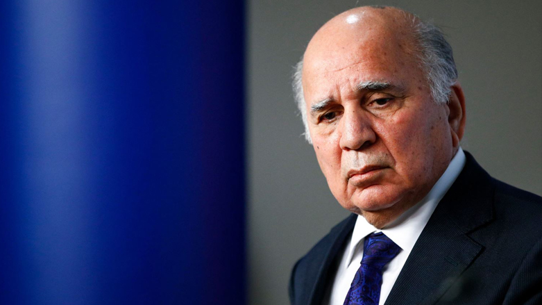 Iraqi Foreign Minister Fuad Hussein during a press conference in Brussels, Jan. 20, 2022. (Photo: Johanna Geron/AFP)