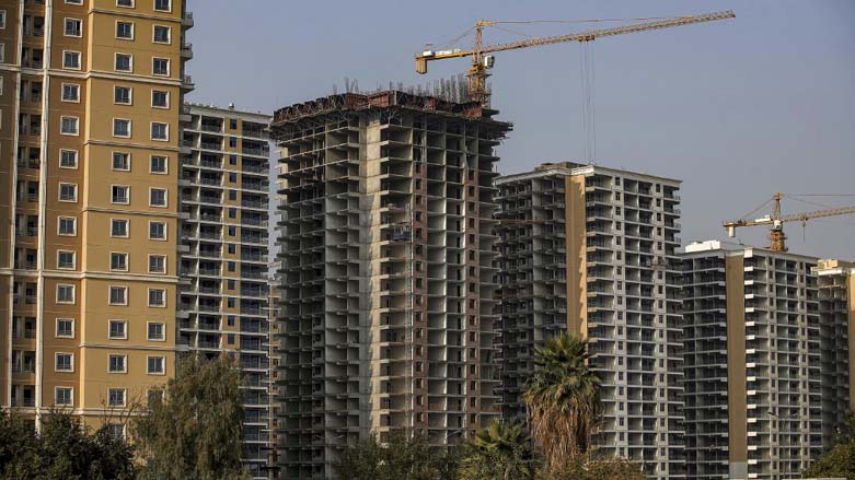 A view of unfinished apartment buildings at a housing complex in Iraq's capital Baghdad, Dec. 16, 2022. (Photo: Ahmad Al-Rubaye/AFP)