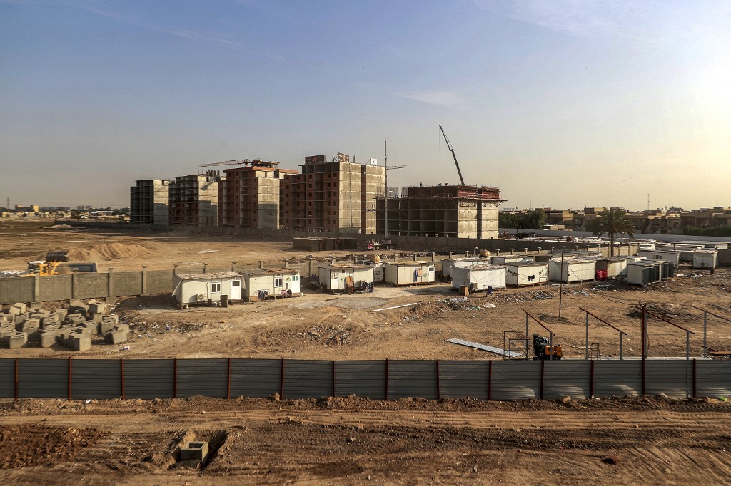  A view of unfinished apartment buildings at a housing complex in Iraq's capital Baghdad, Dec. 15, 2022. (Photo: Ahmad Al-Rubaye/AFP)