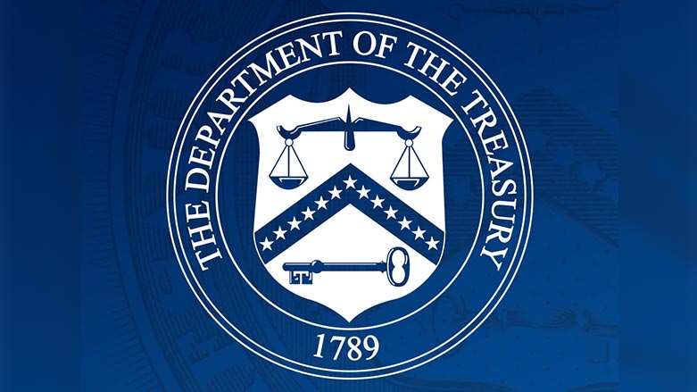 The logo of US Treasury Department. (Photo: US Treasury Department )