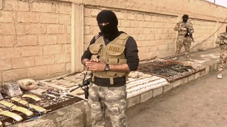 The SDF on Monday uncovered a large weapons cache (Photo: ANHA)