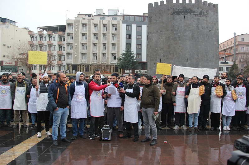 Fırın işçileri taleplerini dile getirdi