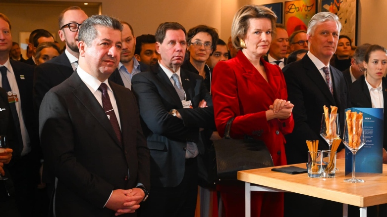مسرور بارزانی، نخست وزیر اقلیم کردستان در حاشیه اجلاس داووس با پادشاه و ملکه بلژیک دیدار کرد