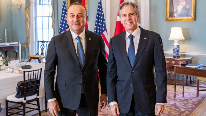 Antony Blinken and Mevlut Cavusoglu meet at State Department, Jan. 18, 2023 (Photo: Antony Blinken/Twitter)