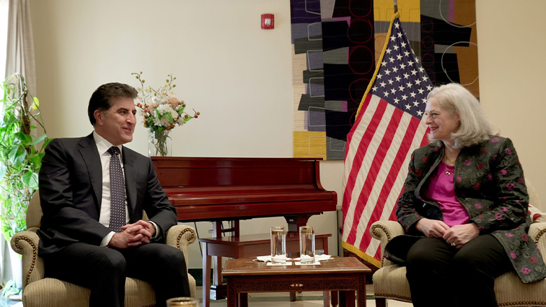 Nechirvan Barzani, the President of Kurdistan Region (left) during his meeting with Alina L. Romanowski, United States Ambassador to Iraq, Jan. 21, 2023. (Photo: The Presidency of the Kurdistan Region)