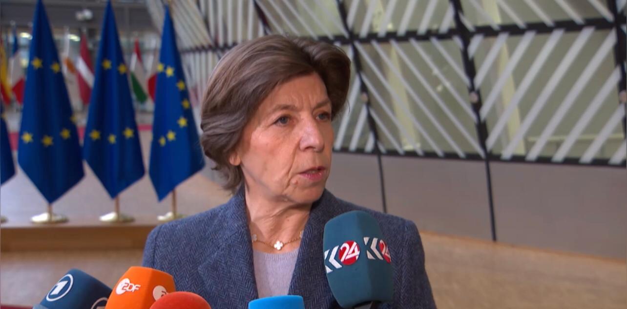Catherine Colonna, Minister for Europe and Foreign Affairs of France, responding to Kurdistan 24, Jan. 23, 2023. (Photo: Kurdistan 24)