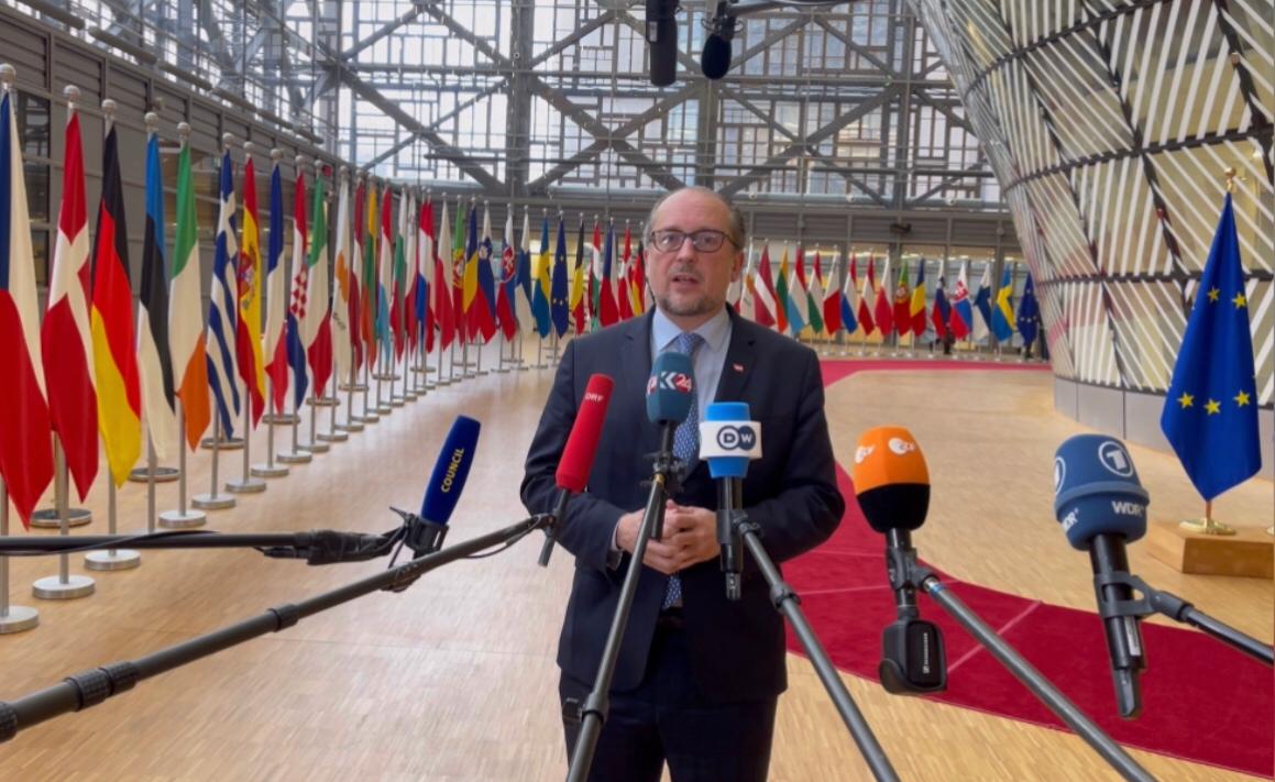Alexander Schallenberg, Austrian Minister of Foreign Affairs, responding to Kurdistan 24, Jan. 23, 2023. (Photo: Kurdistan 24)