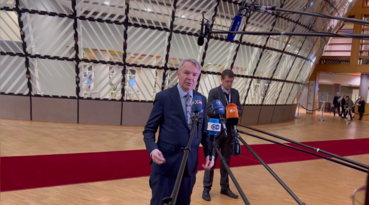 Finnish Foreign Affairs Minister Pekka Haavisto responding to Kurdistan 24, Jan. 23, 2023. (Photo: Kurdistan 24)