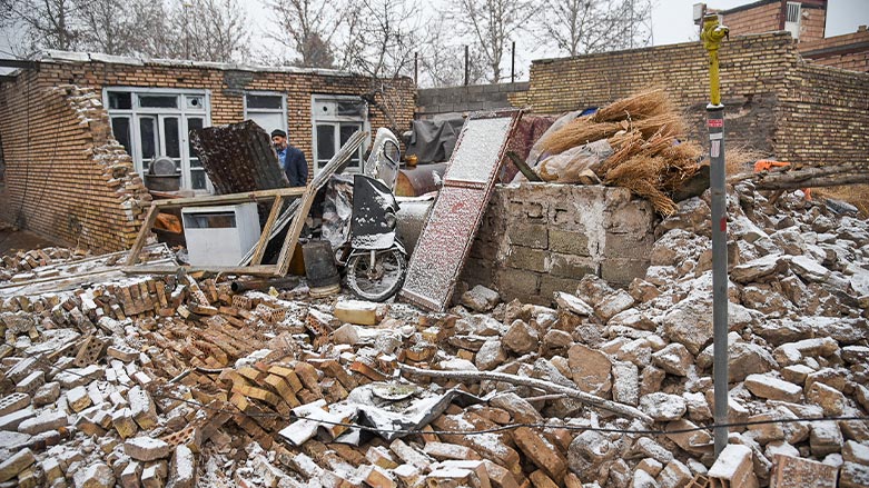 A picture shows the damage after an earthquake struck the city of Khoy in Iran's West Azerbaijan province on January 29, 2023. (Photo: AFP)