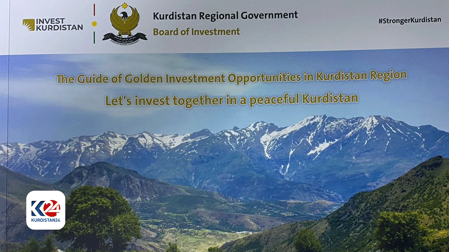 The cover of the Guide of Golden Investment Opportunities in Kurdistan Region. (Photo: KRG)