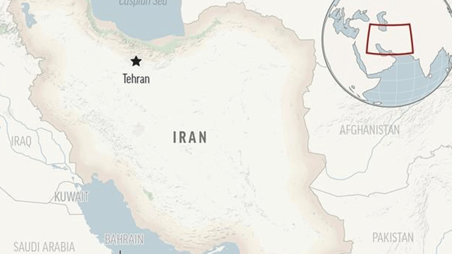 This is a locator map for Iran with its capital, Tehran. (Photo: AP)
