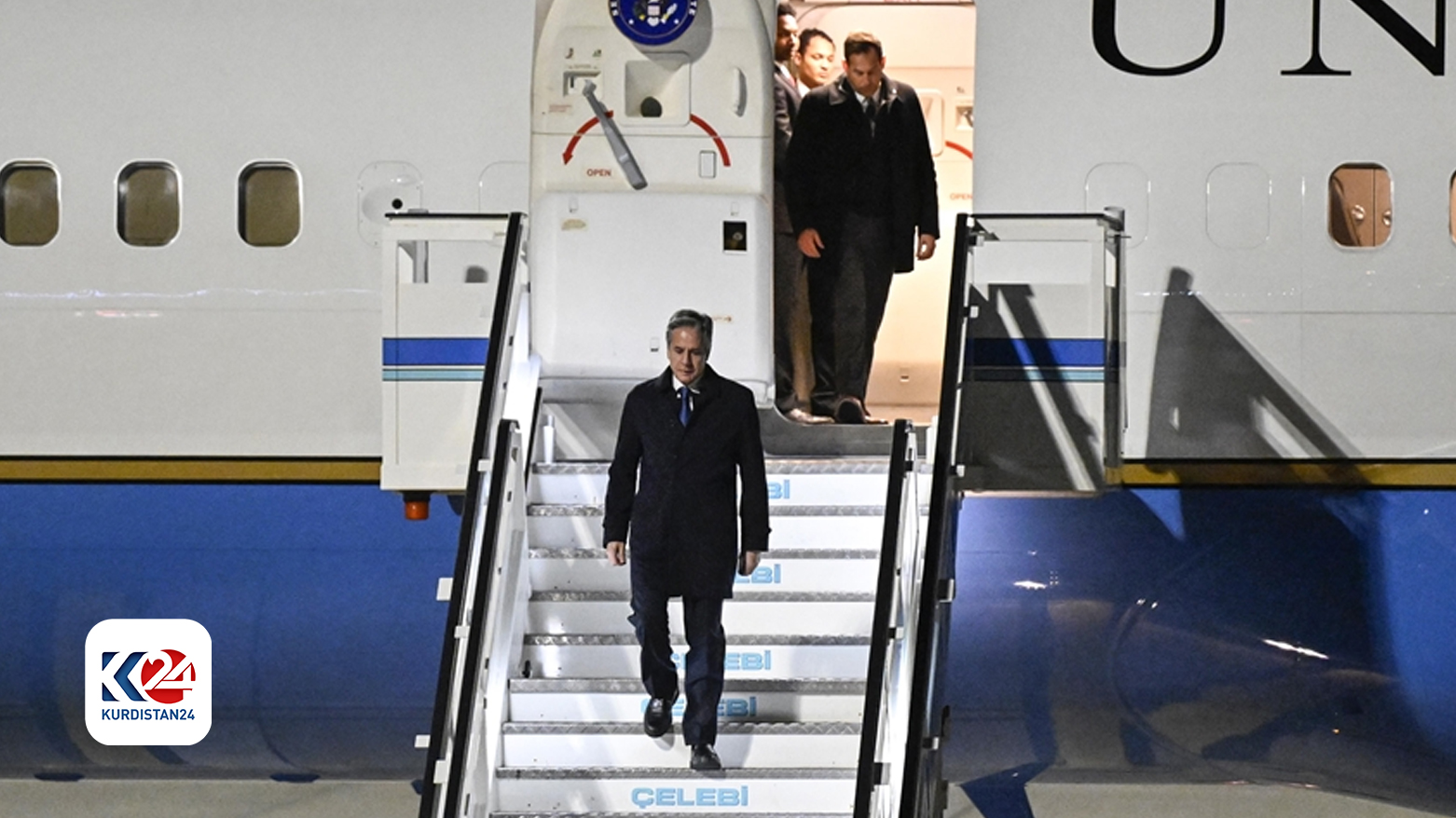 لحظة وصول وزير الخارجية الأمريكي أنتوني بلينكن إلى تركيا