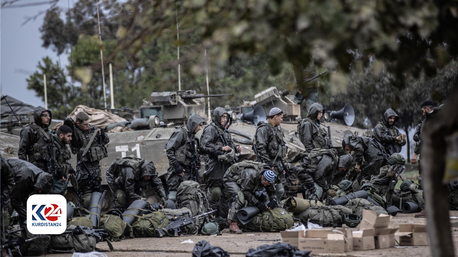 سەربازانی ئیسرائیل لە بەرەی جەنگ دژی حەماس - فۆتۆ: AFP