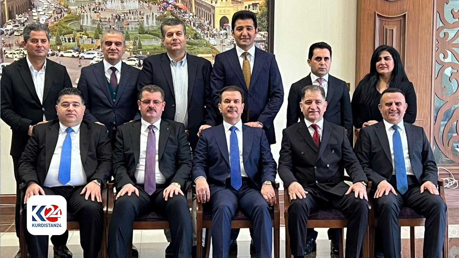 سەرۆک و جێگر و ئەندامانی ژووری بازرگانی و پیشەسزای هەولێر - فۆتۆ: رێناس عەلی