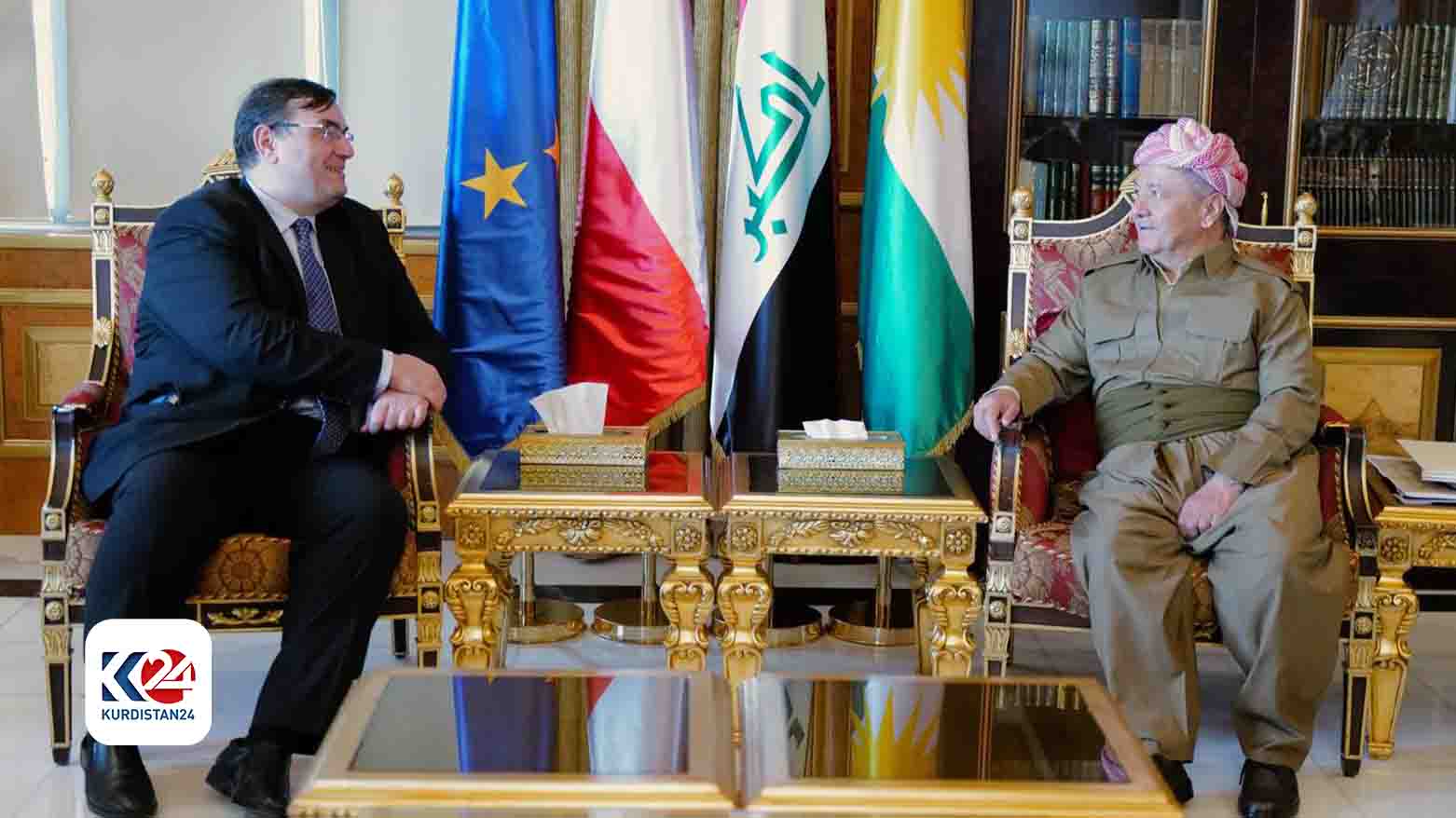 Avusturya’nın Irak Büyükelçisi Andrea Nasi ve Başkan Mesud Barzani