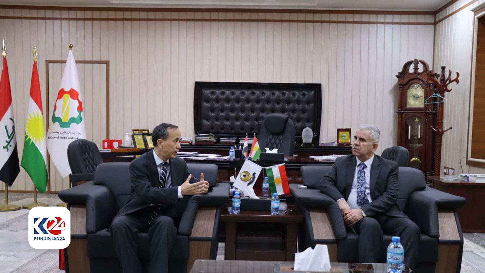 وزیر بازرگانی و صنعت اقلیم کوردستان در دیدار با سرکنسول چین در اقلیم کوردستان