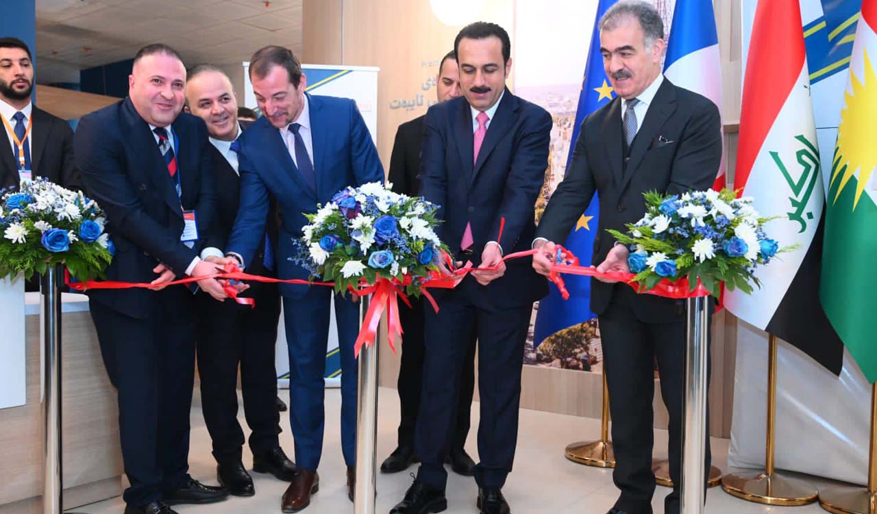 KRG officials, French envoy to Erbil pictured inaugurating a new French visa center in Erbil, Jan. 9, 2024. (Photo: Erbil Governorate)