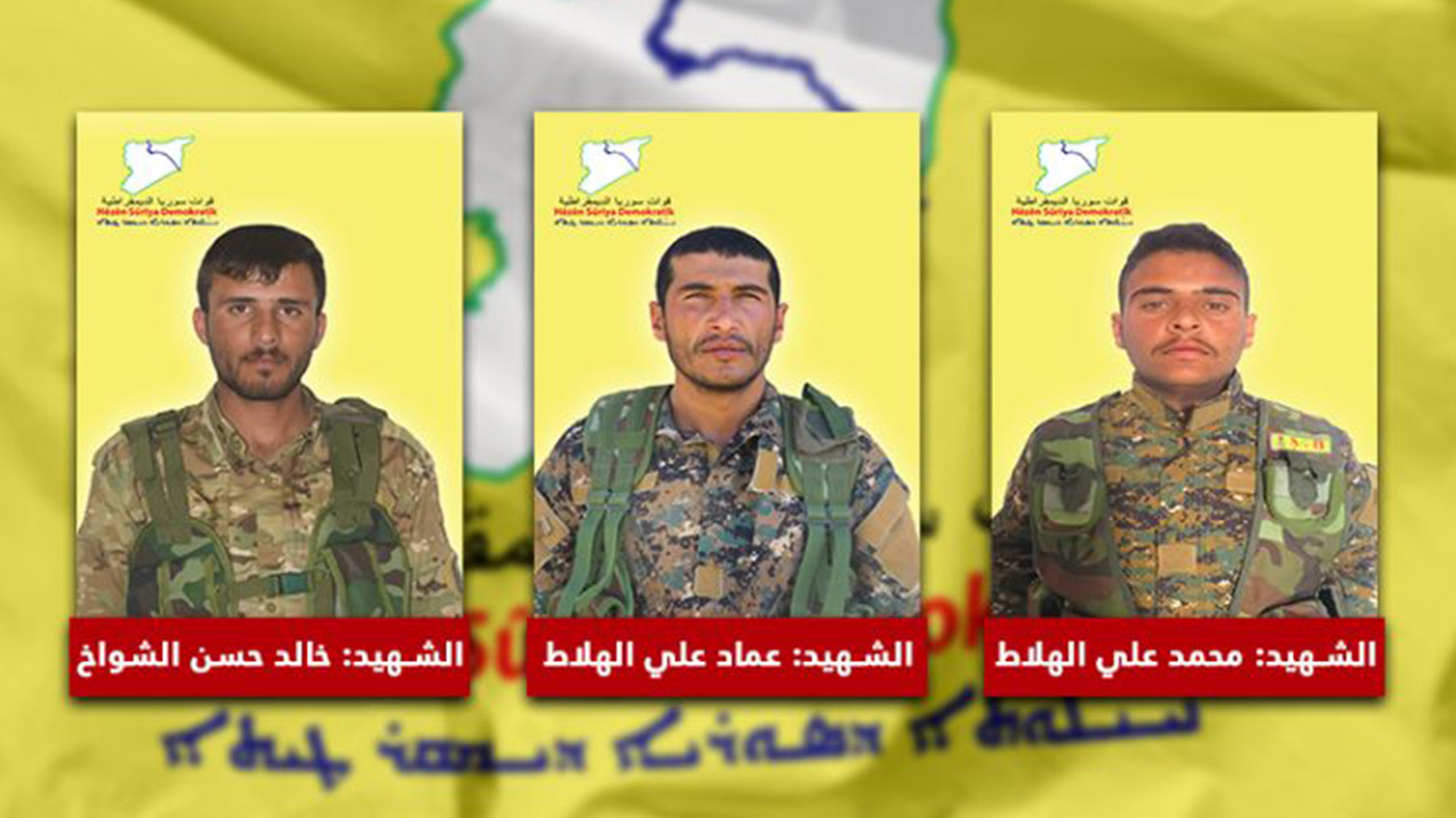 Three SDF fighters were killed in a Turkish drone strike near Ain Issa on Sunday (Photo: SDF Press).