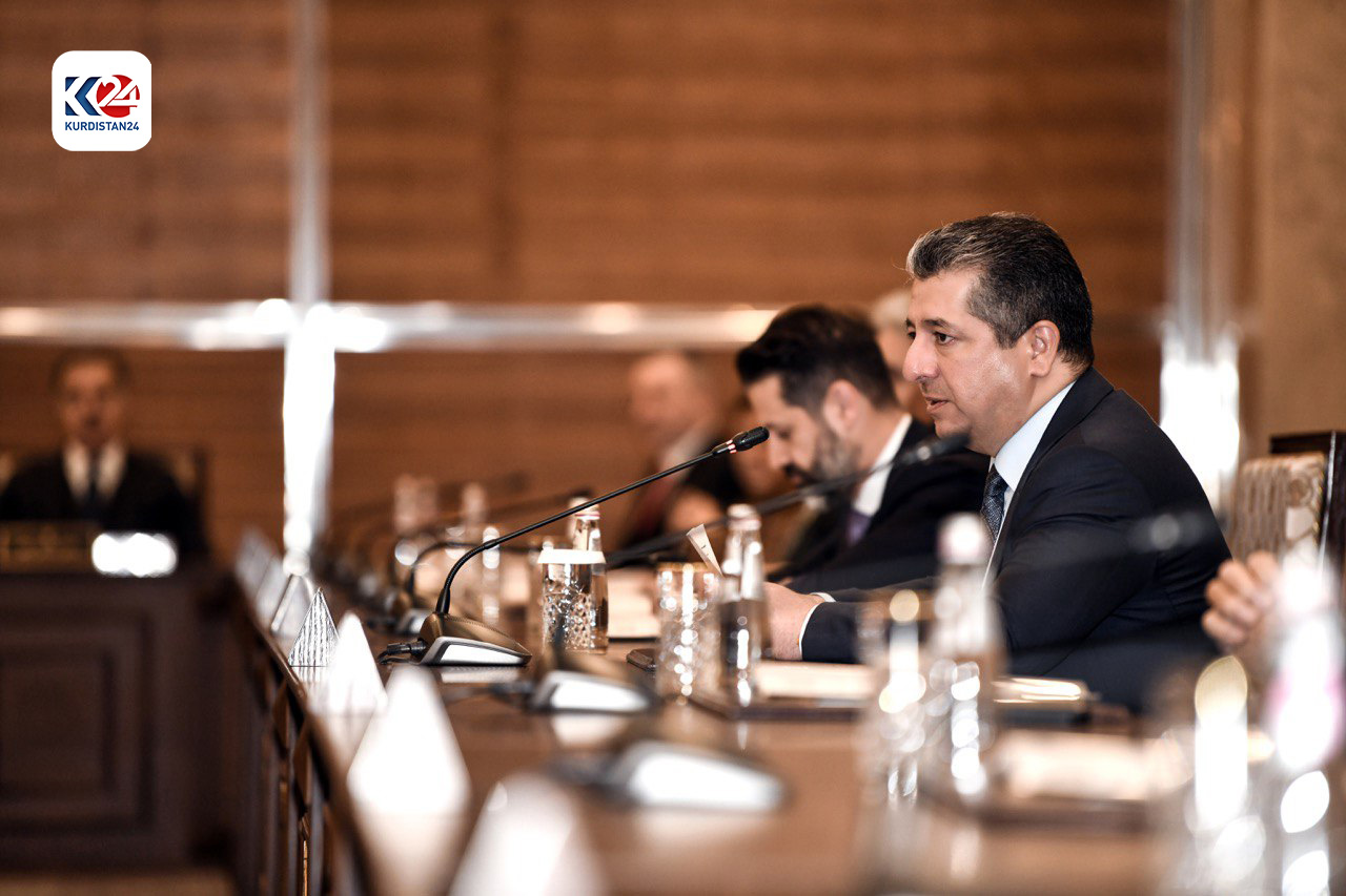 Prime Minister Masrour Barzani, at the KRG Council of Ministers meeting, Jan. 10, 2024. (Photo: KRG)