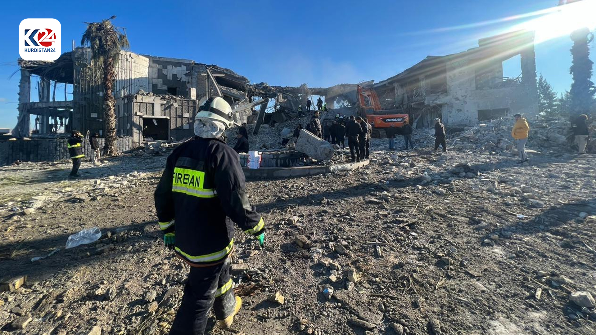 بە وێنە؛ زەرەر و زیانی هێرشە مووشەکییە بالیستییەکەی سوپای پاسدران بۆ سەر هەولێر