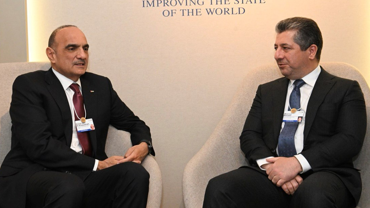 رئيس حكومة إقليم كوردستان يجتمع مع رئيس الوزراء الأردني