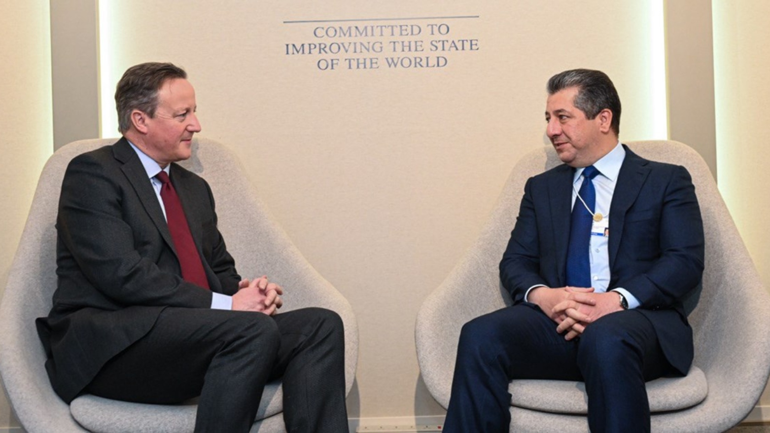 Mesrur Barzani ile İngiltere Dışişleri Bakanı David Cameron'un görüşmesi