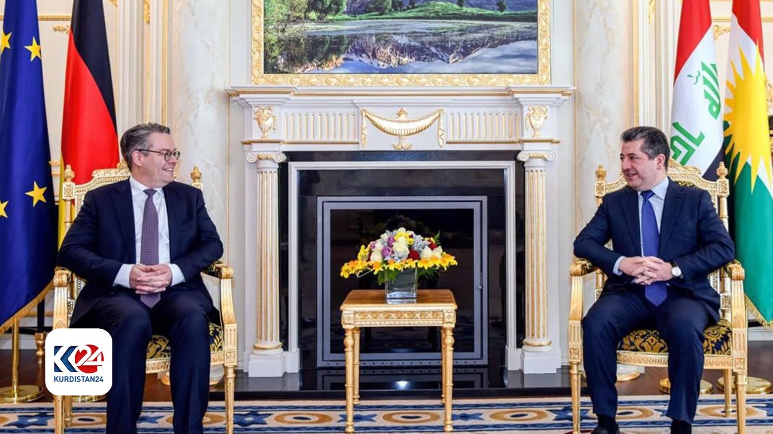 مسرور بارزانی، نخست وزیر اقلیم کوردستان و توبیانس لیندنر، وزیر امور خارجه آلمان - عکس: آرشیو