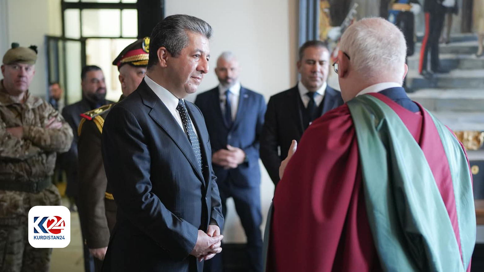 مسرور بارزانی، نخست وزیر اقلیم کوردستان در ‌هنگام بازدید از آکادمی نظامی سلطنتی سندهرست