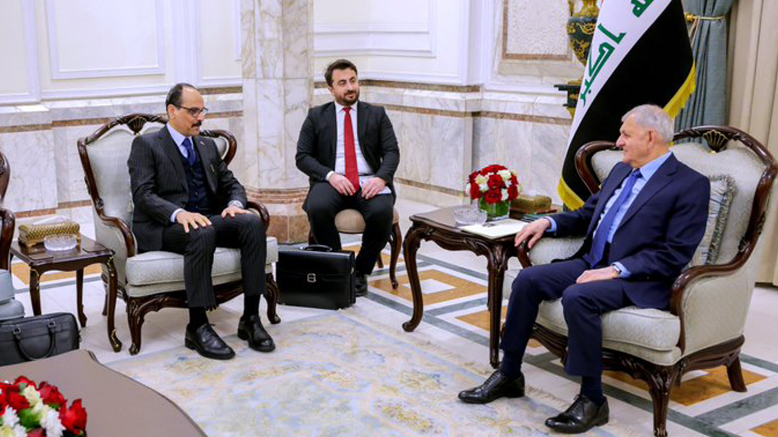 Cumhurbaşkanı Reşid ile MİT Başkanı Kalın g&ouml;r&uuml;şt&uuml;