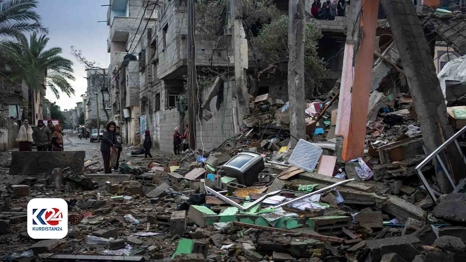 مشهدٌ للمنازل المدمّرة في قطاع غزة / AFP