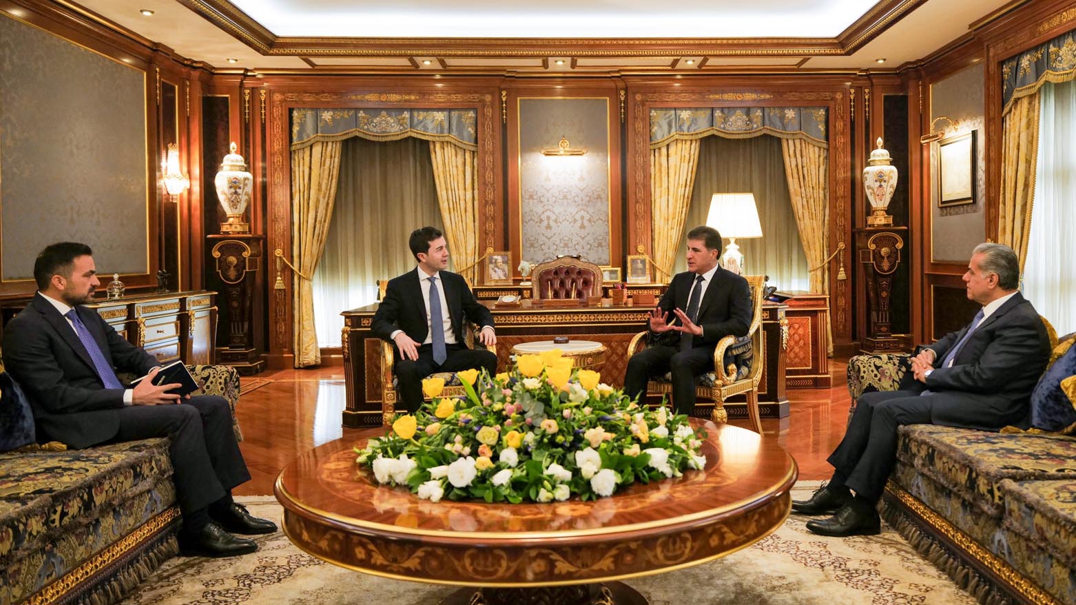 دیداری سەرۆکی هەرێمی کوردستان و کونسوڵی گشتی یۆنان