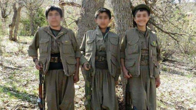 Three underaged PKK fighters. (Photo: Archive)