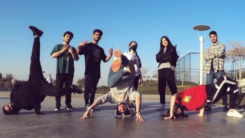 Members of the hip-hop dance group Kurd Dance practice in Erbil's Peshmerga Park. (Photo: Social Media/Kurd Dance)