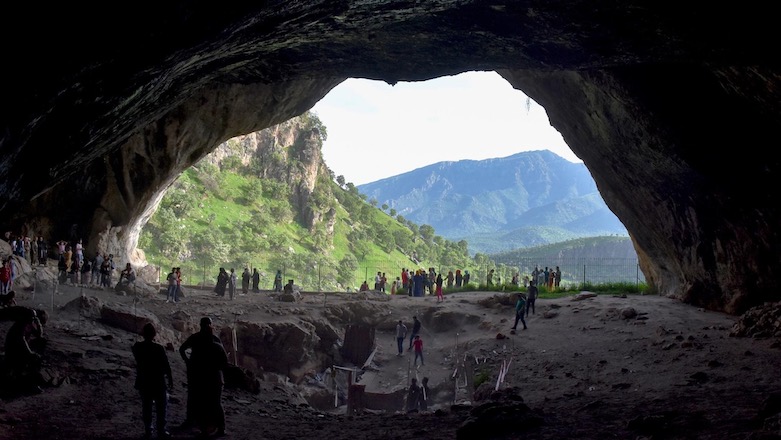The interior of Shanidar cave, at the foothills of the Baradost Mountains in Kurdistan (Photo: Mohamad Dargalayi)