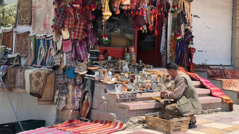 Farsat Hassan Muhammad outside his souvenir shop, Duhok, July, 1, 2021 (Photo: Kurmanj Nheli)