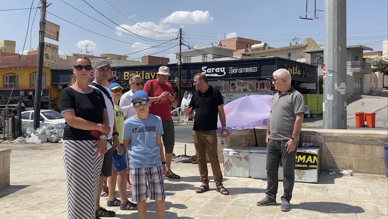 Polish tourist group along with two Duhok University professors, Zakho July 7, 2021, (Photo: Kurmanj Nheli)