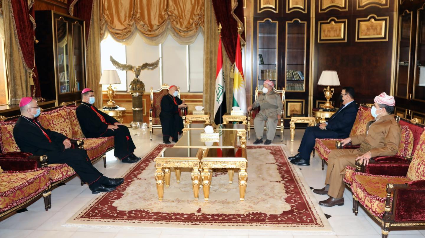 دیداری نێوان سەرۆك بارزانی و پاتریاركی كەنیسەی كلدانی لە عێراق و جیهان