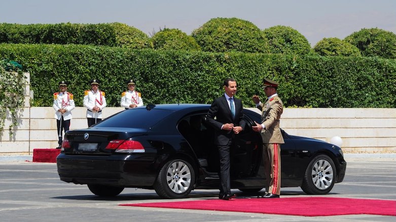 Bashar al-Assad arrived at his swearing-in ceremony in Damascus, Syria on July 17, 2021. Assad was reelected for a fourth term as president in a May election deemed neither