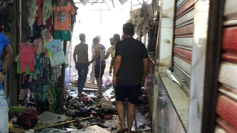 A photo circulated on social media purportedly shows the scene immediately following an explosion in Baghdad's Sadr City, July 19, 2021. (Photo: Social Media)