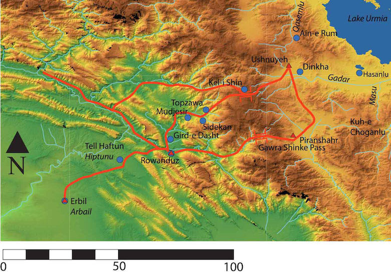 Map of the Kurdistan Region showing the location of Gird-i Dasht. (Photo: Michael Danti/American Society of Overseas Research)