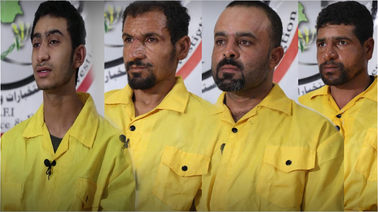 Photos of the four suspects. (Photo: Iraqi Ministry of Interior)