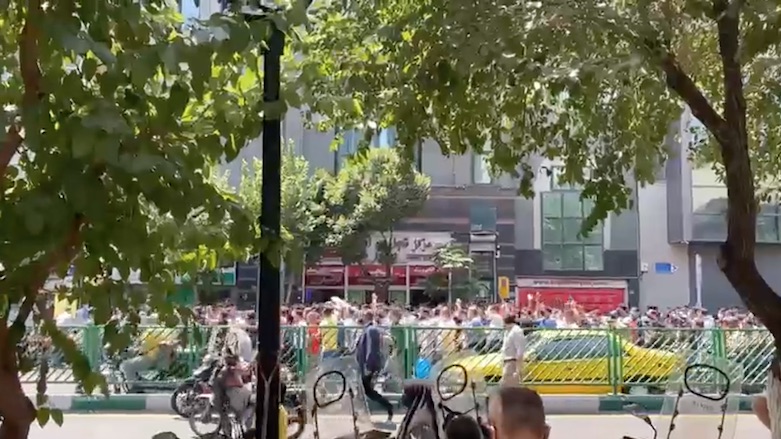 Screengrab from a video of a protest in Iran's capital Tehran on July 26, 2021. (Photo: Mohamad Ahwaze/Twitter)