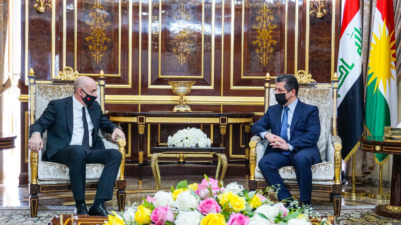 رئيس حكومة إقليم كوردستان يستقبل السفير التركي لدى العراق