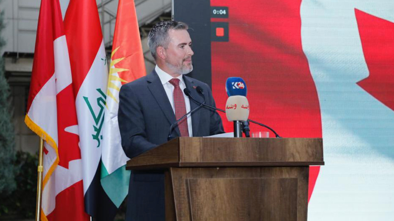 The Canadian Ambassador Gregory Galligan participated in Canada Day in Erbil on Friday (Photo: Safeen Dizayee/Twitter)