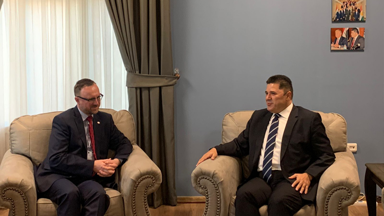 The Kurdistan Regional Government (KRG) Coordinator for International Advocacy Dindar Zebari in meeting with UNITAD Special Advisor Christian Ritscher in Erbil, Kurdistan Region, July 3, 2022. (Photo: OCIA)