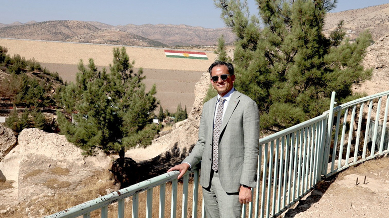 Outgoing US Consul General Robert Palladino poses for a photo near the Duhok Dam. (Photo: US Consulate General Erbil)