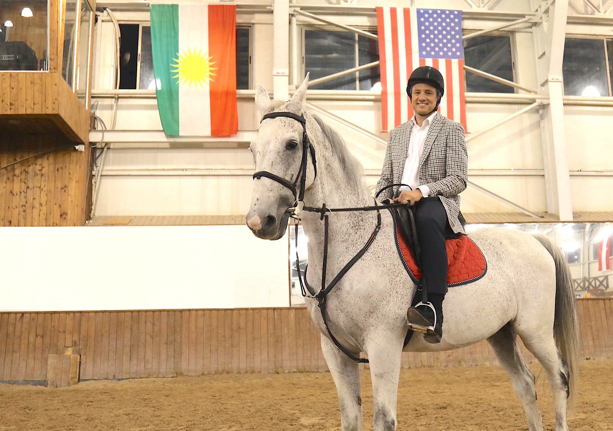 Outgoing US Consul General Robert Palladino poses for a photo on horseback in Erbil (Photo: US Consulate General Erbil)