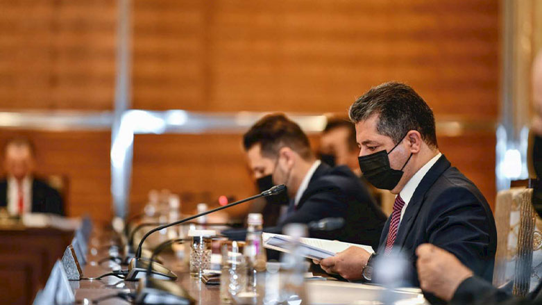 Kurdistan Region’s Council of Ministers during the meeting, July 6, 2022. (Photo: KRG)