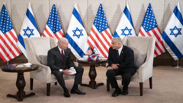 President Joe Biden and Israeli Prime Minister Yair Lapid address the media following their meeting in Jerusalem Thursday, July 14, 2022. (Photo: Evan Vucci/AP)